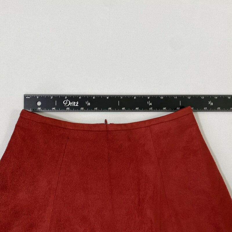 Express Suede Cutout Skirt, Red, Size: 00