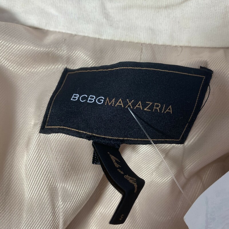 119-017 Bcbg, Light Pi, Size: Small light pink jacket w/ ruffle detail cotton/polyesther