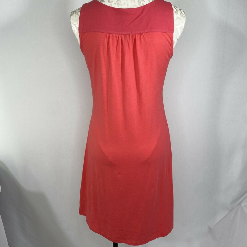 Lilla P Flowy Dress, Coral, Size: Medium 47.5% Pima Cotton 47.5 modal 5% spandex