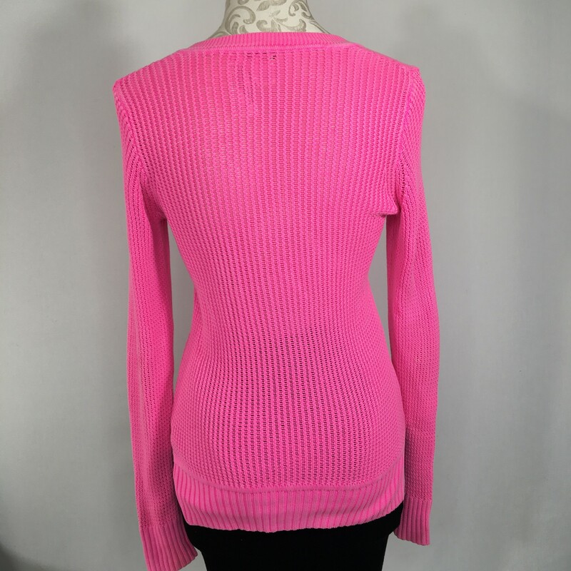 J. Crew V-neck Sweater, Hot Pink, Size: XS 100% cotton