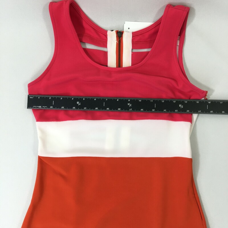 Colorblock Tank Top Dress, Pink, Size: Small 94% polyester 6% spandex