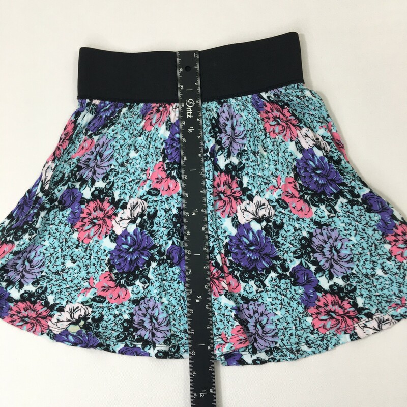 H&M Floral Flowy Skirt, Blue, Size: 4