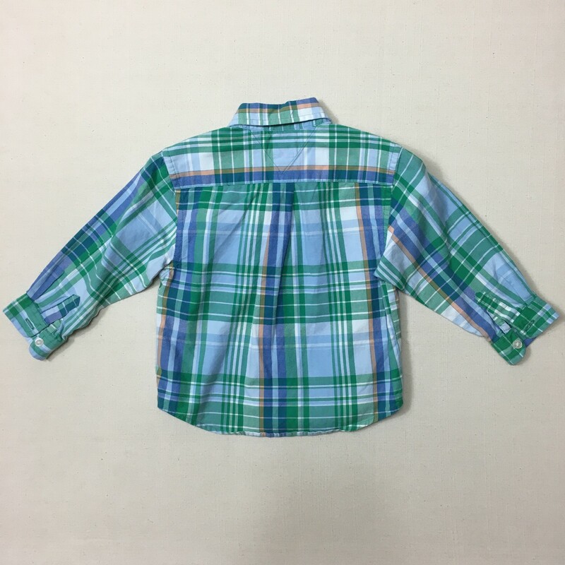 Tommy Hilfiger Shirt, Plaid, Size: 12-18M