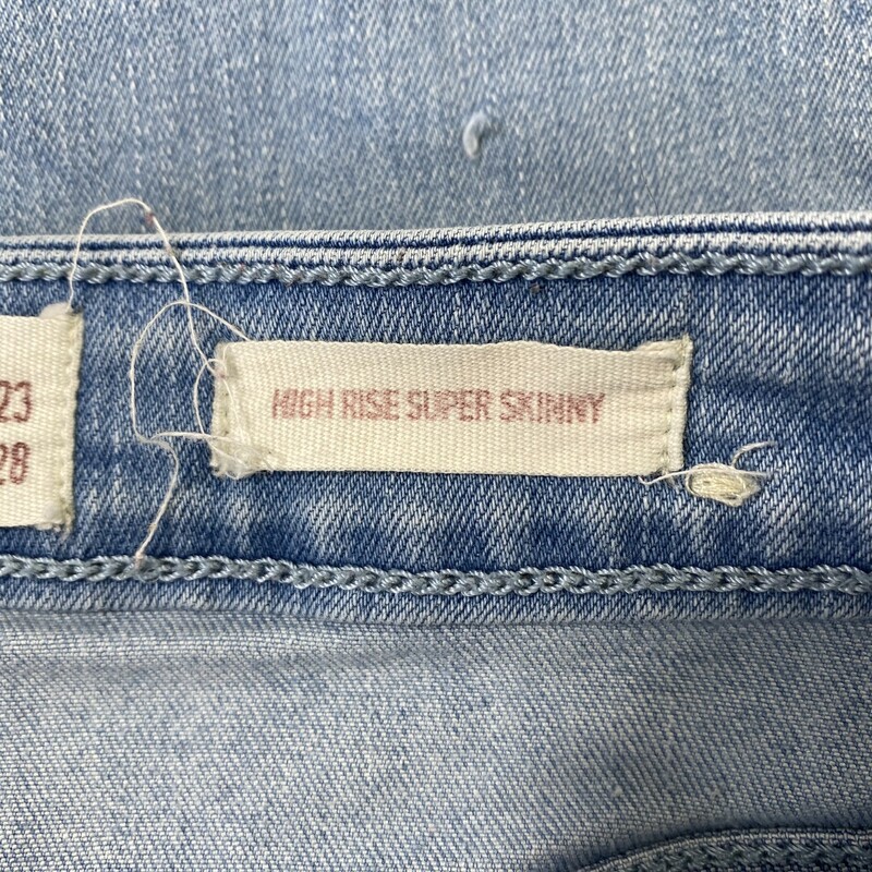 120-516 Hollister, Blue, Size: 00 high rise super skinny light blue jeans denim  good  short
