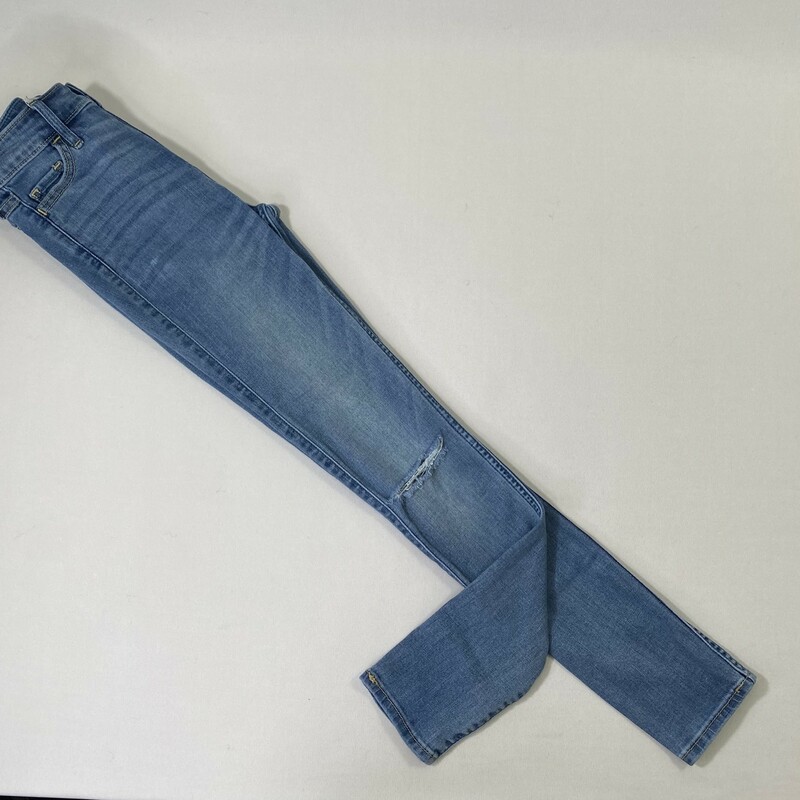 120-517 Hollister, Blue, Size: 00 medium wash high rise super skinny jeans denim  good