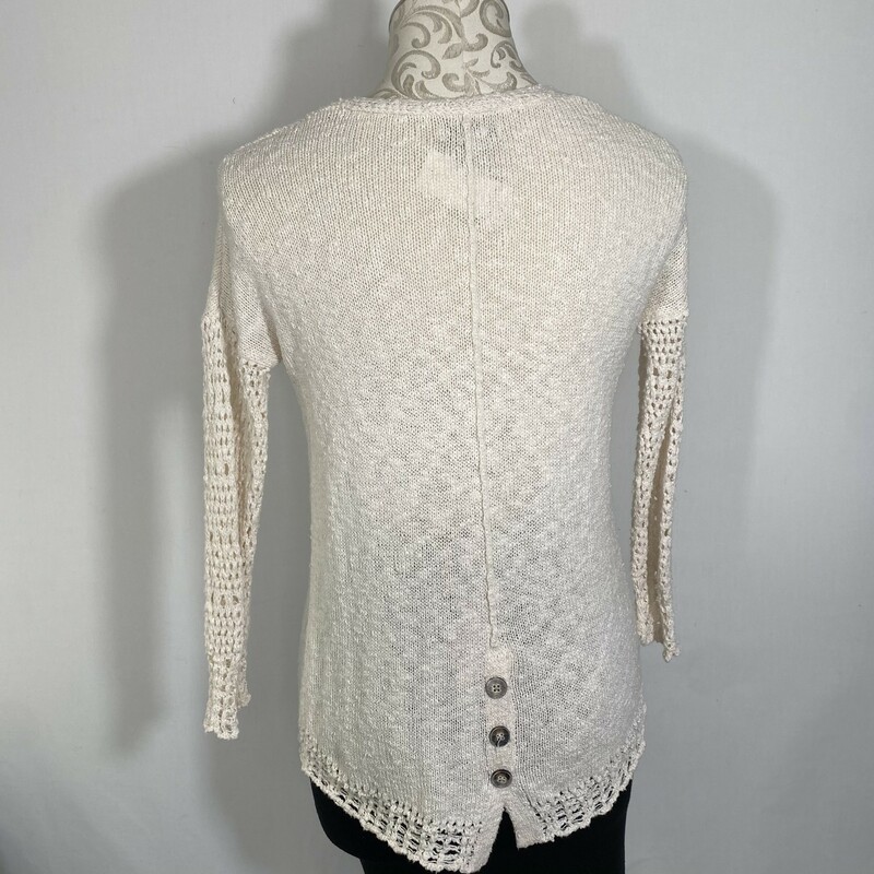 103-044 Lucky Brand, White, Size: XS White Knitted Sweater x  Good