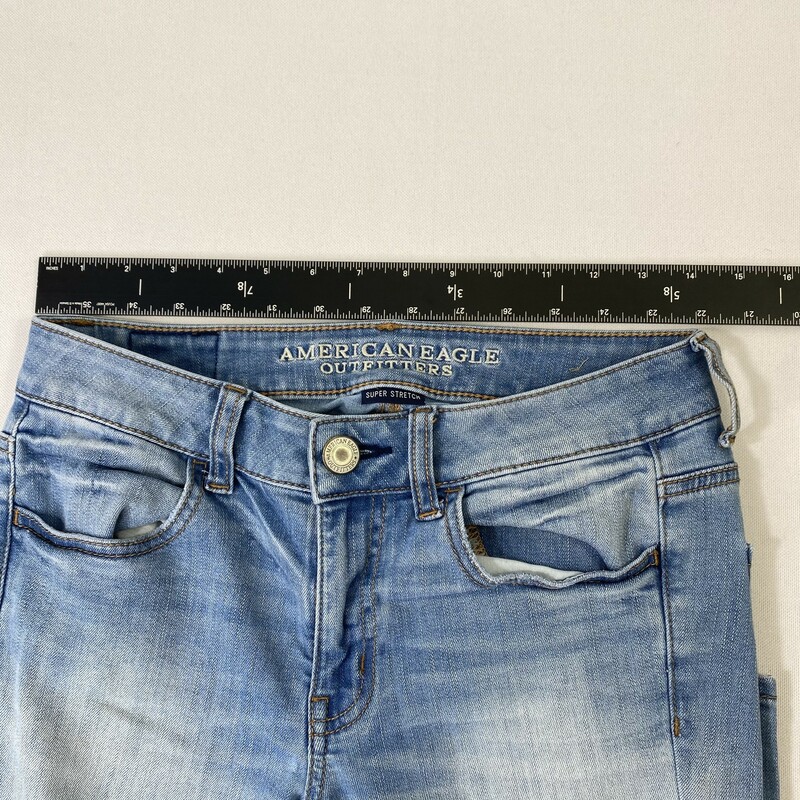 American Eagle Super Stre, Light Bl, Size: 4 short