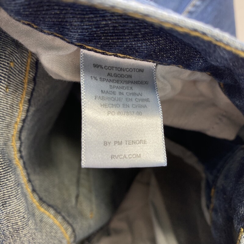 105-185 Rvca, Blue, Size: 28