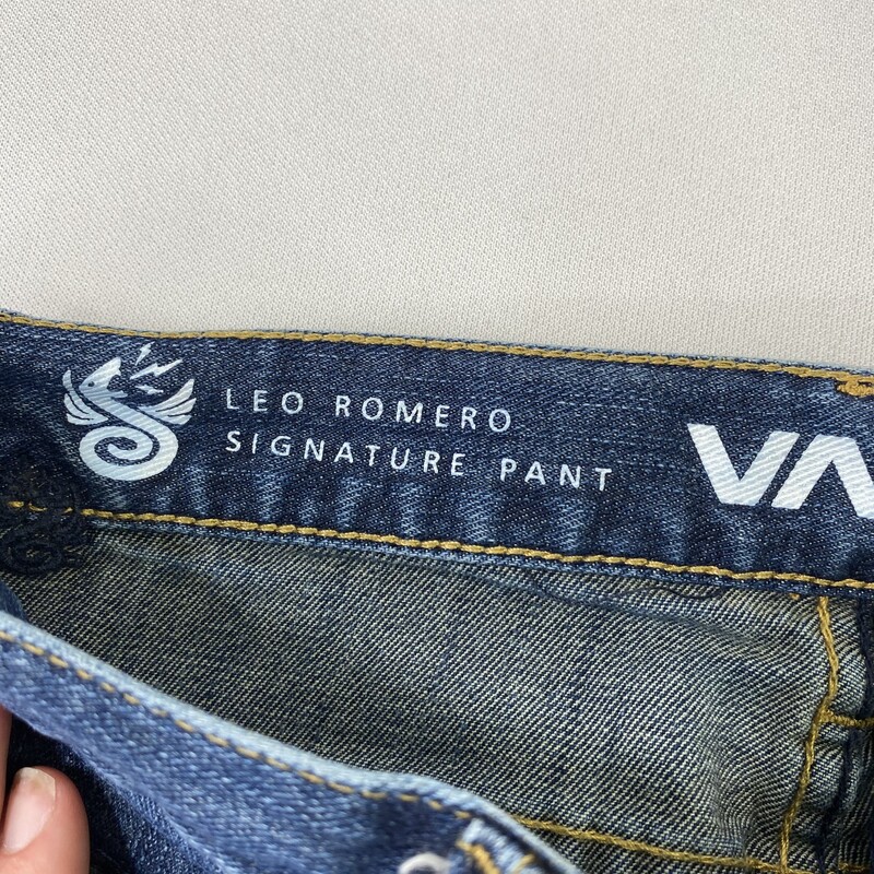 105-185 Rvca, Blue, Size: 28