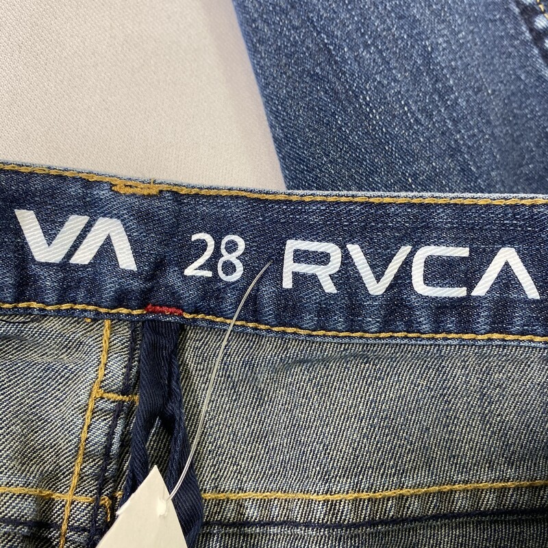 105-185 Rvca, Blue, Size: 28
