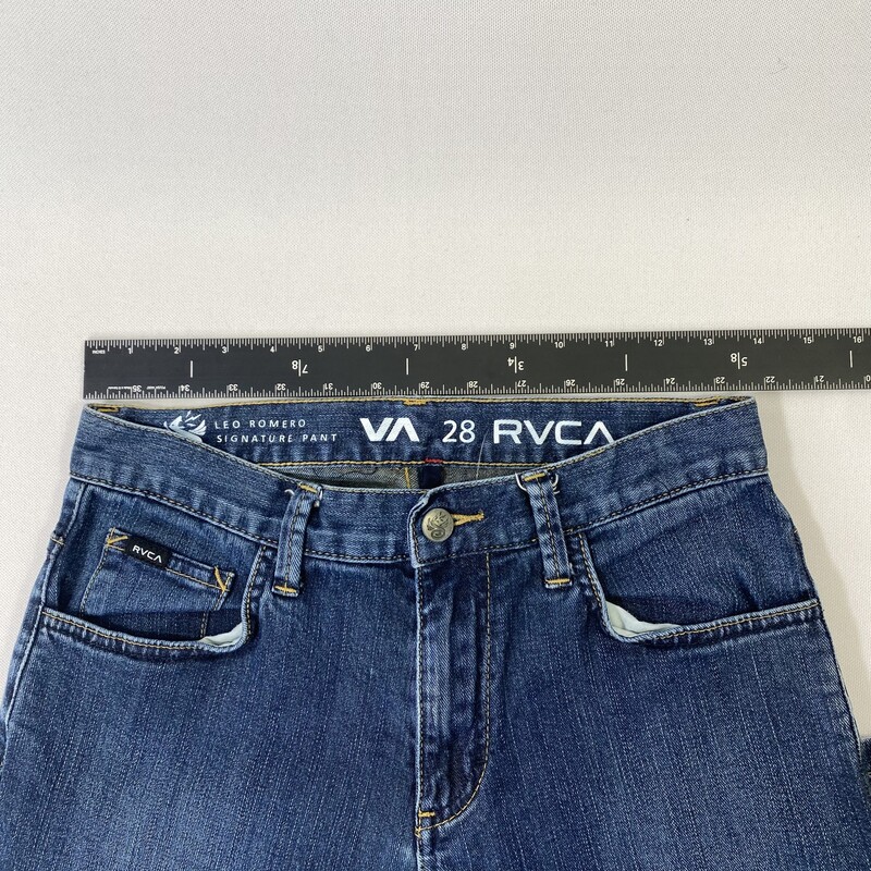 105-185 Rvca, Blue, Size: 28
