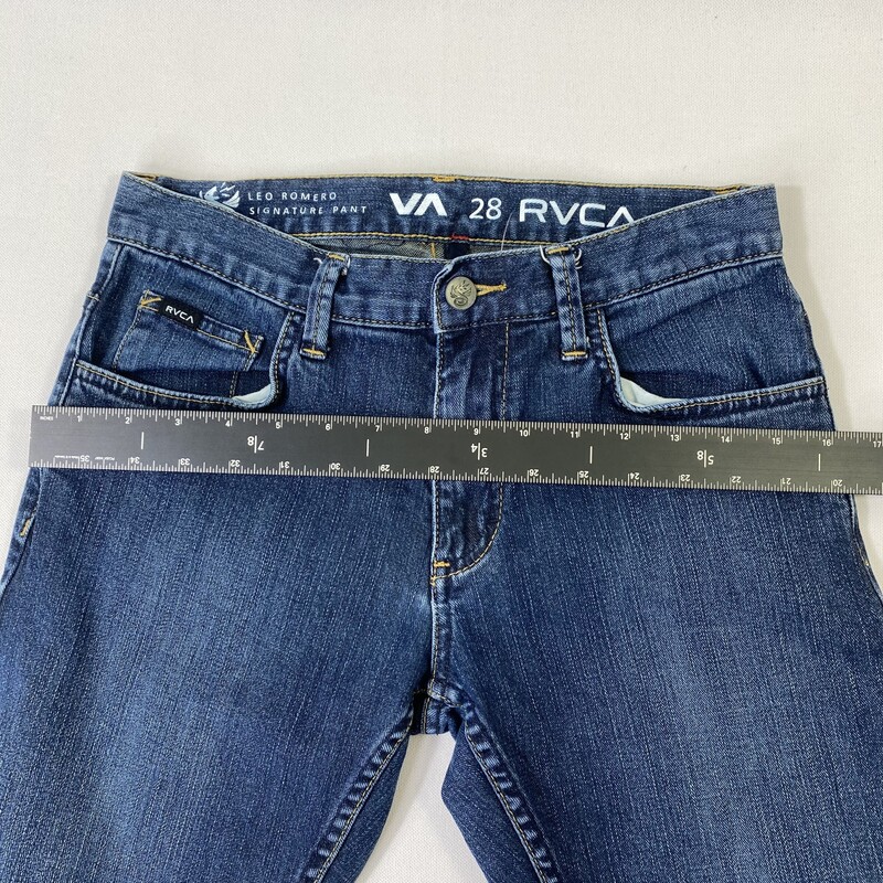 105-185 Rvca, Blue, Size: 28