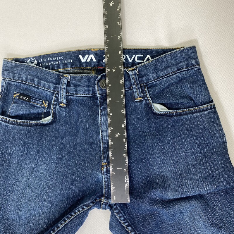 105-185 Rvca, Blue, Size: 28