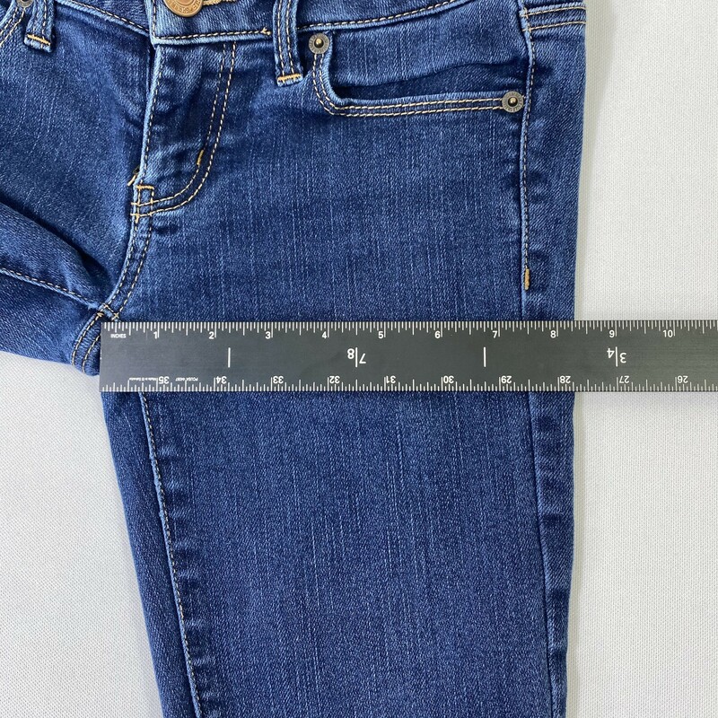 105-109a American Eagle, Blue, Size: 4 dark blue stretch jeans cotton -polyester rayon spandex  good