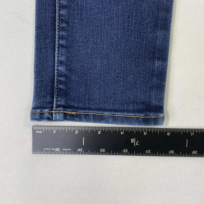 105-109a American Eagle, Blue, Size: 4 dark blue stretch jeans cotton -polyester rayon spandex  good