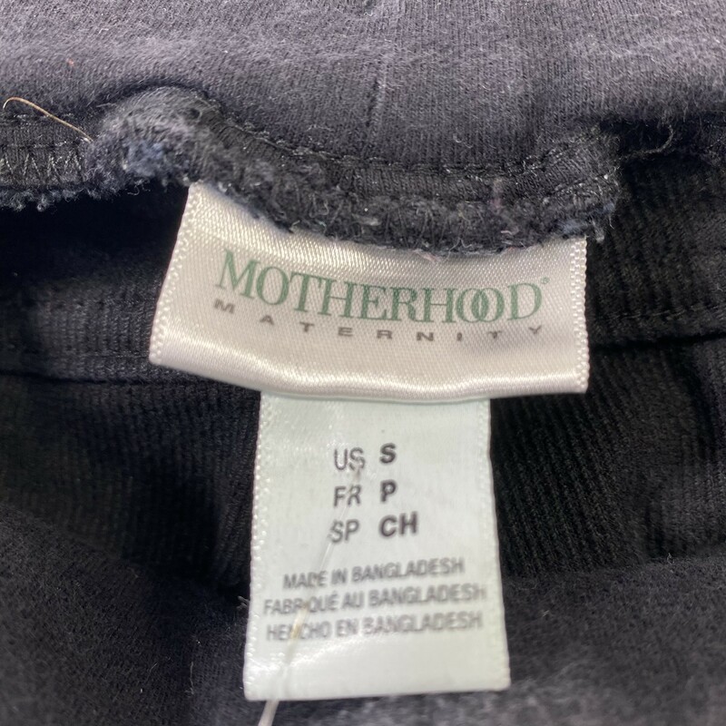 100-853 Motherhood Matern, Black, Size: Small black courduroy maternity jeans 99% cotton 1% spandex  good