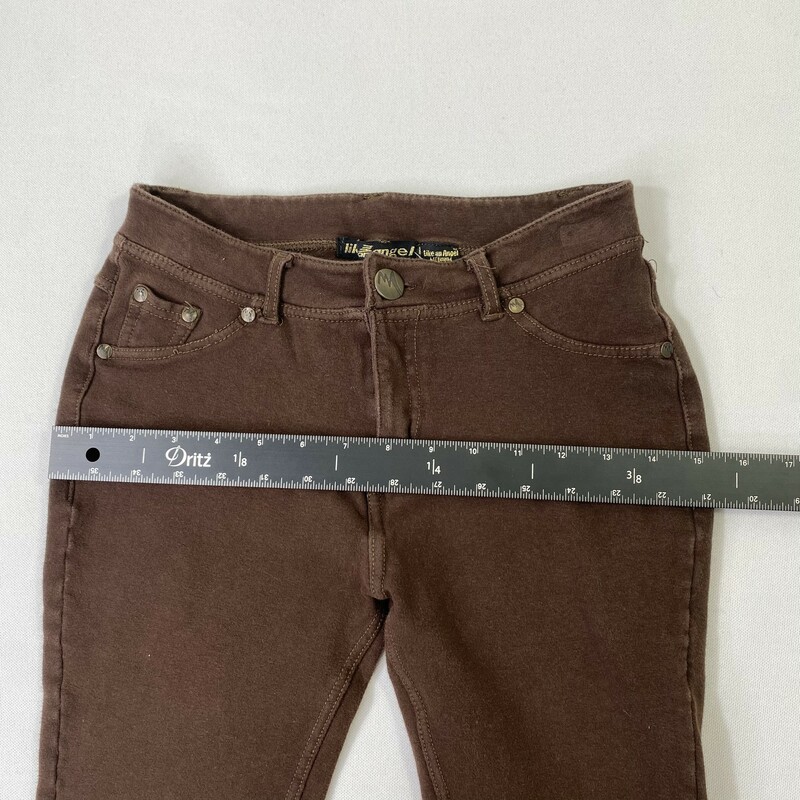 110-159 Like An Angel, Brown, Size: Medium brown stretch pants 90% cotton 10% spandex  good