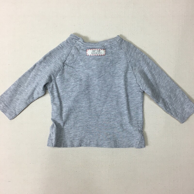 Zara Tee /LS, Grey, Size: 3-6M