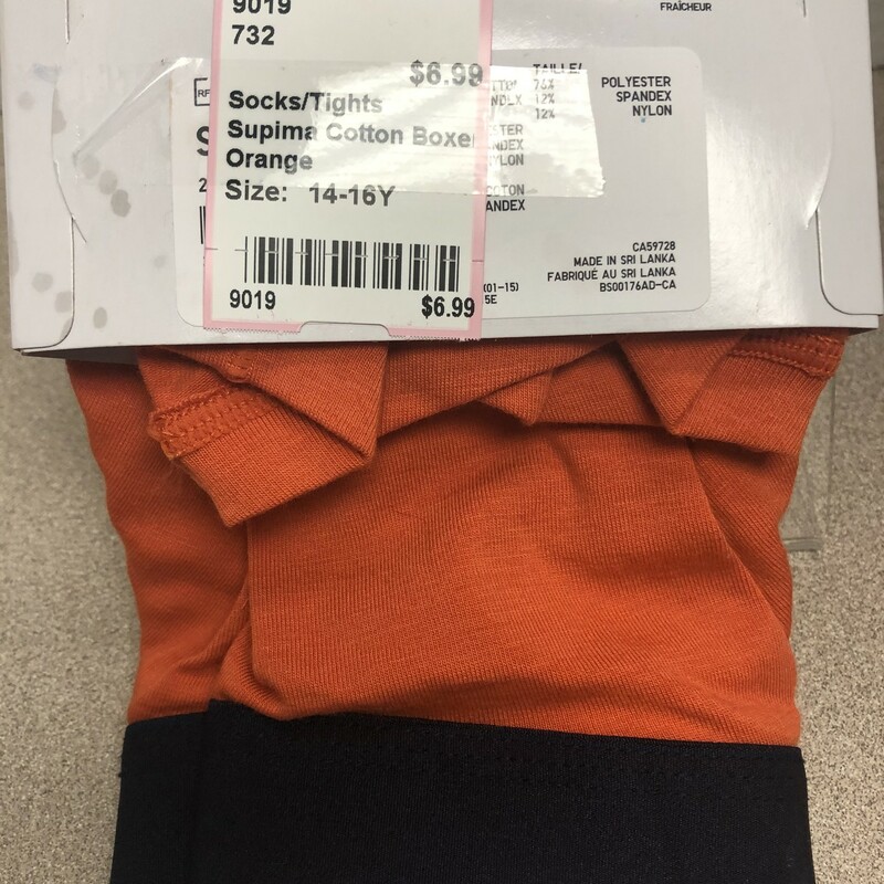 Supima Cotton Boxer Brief, Orange, Size: 14-16Y