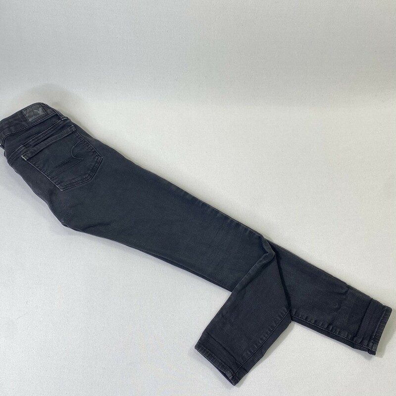 103-164 American Eagle, Black, Size: 0 Super Skinny Black Jeans x  Good