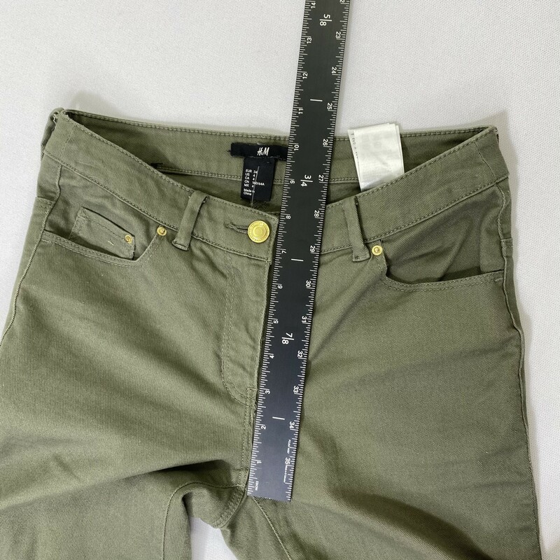 103-171 H+m, Green, Size: 4 Green Skinny Pants 98% Cotton 2% Elastane  Good
