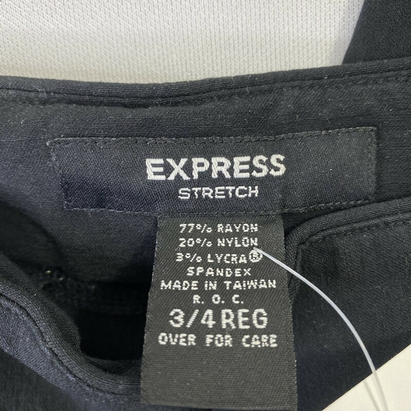 110-158 Express, Black, Size: 4 Black stretch dress pants Rayon/nylon/spandex   3/4 reg