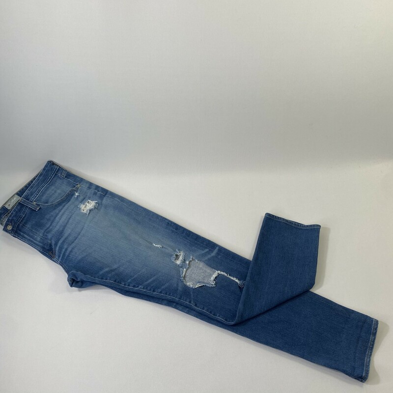 100-650 Ag, Blue, Size: 36 Blue Denim distressed 360 jeans cotton/polyeurathan