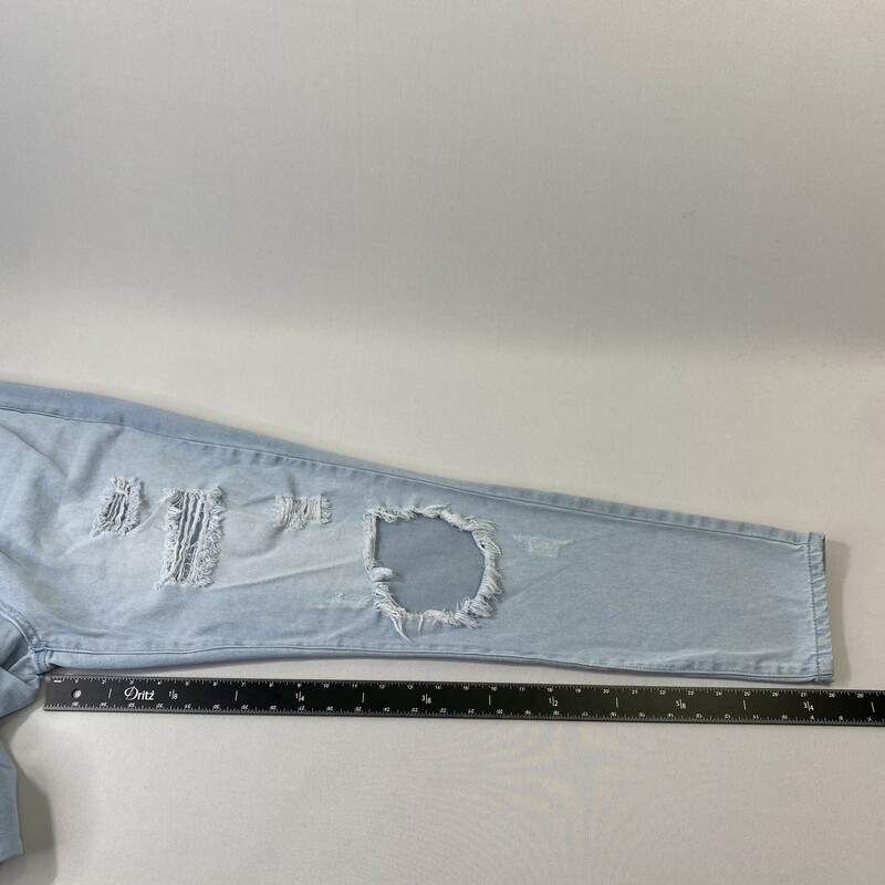 100-0428 Ymi Dream, Denim, Size: 13 light wash ripped jeans  100% cotton  Good  Condition