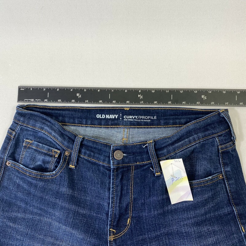 Old Navy Curvy Profile, Blue, Size: 6