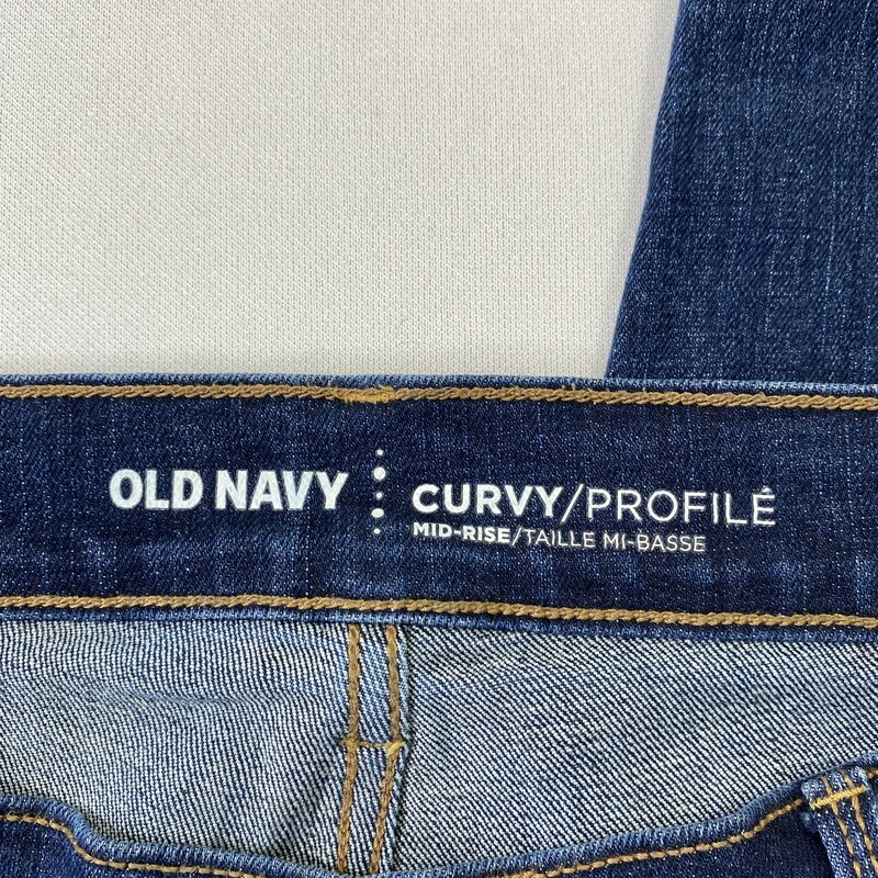 Old Navy Curvy Profile, Blue, Size: 6