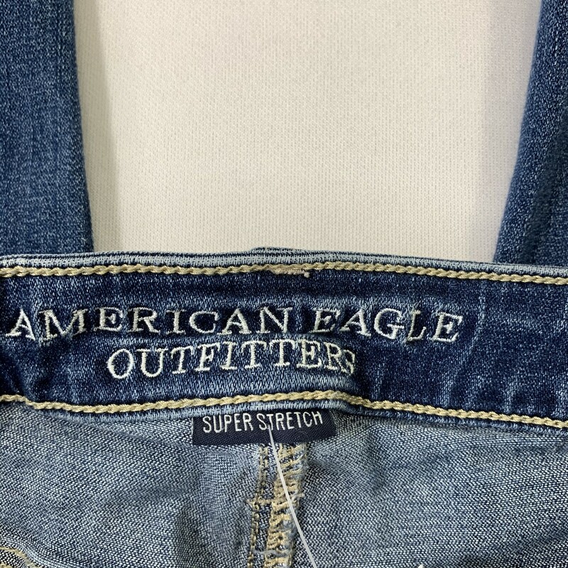 113-032a American Eagle, Blue, Size: 4 Dark Wash Jeans Denim  Good  Condition