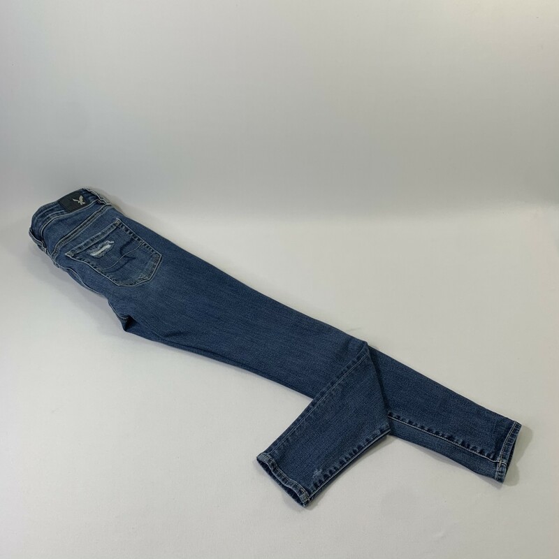 113-032a American Eagle, Blue, Size: 4 Dark Wash Jeans Denim  Good  Condition