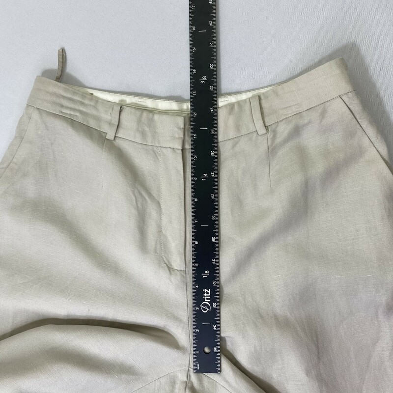 100-1088 Calvin Klein, Tan, Size: 8<br />
beige linen pants 55% linen 45% rayon  good