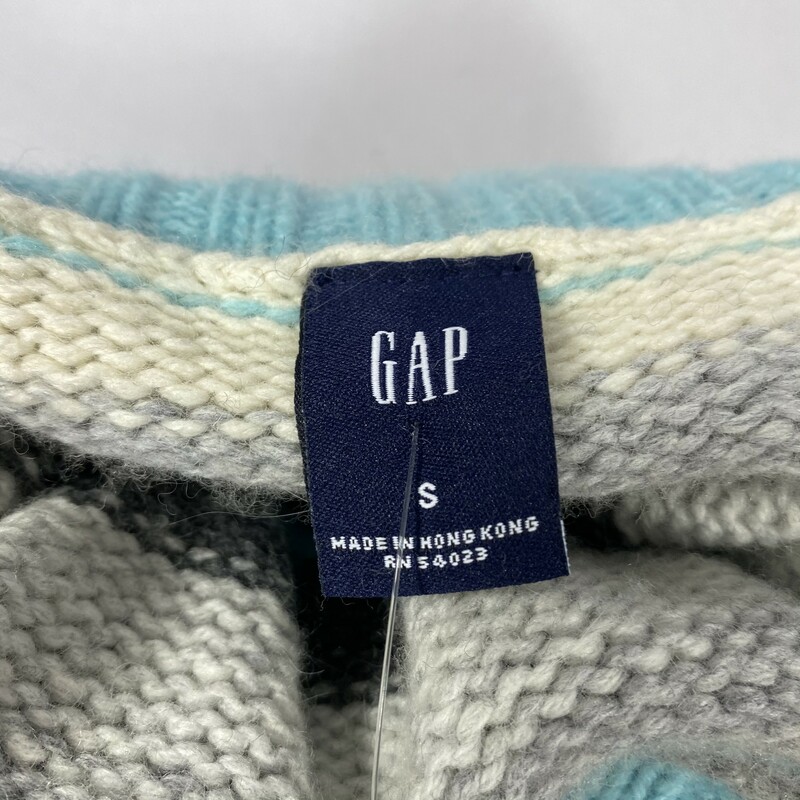 100-0441 Gap, Blue/gre, Size: Small long sleeve sweater Size S wool