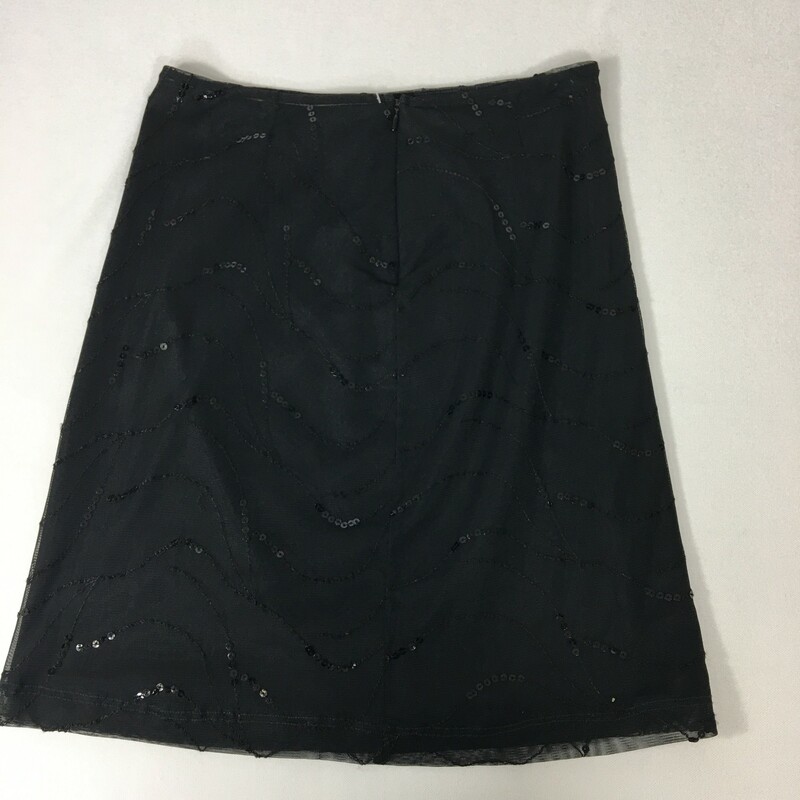 100-0152 Arden B., Black, Size: Medium Black above the knee skirt linen/rayon  Good  Condition