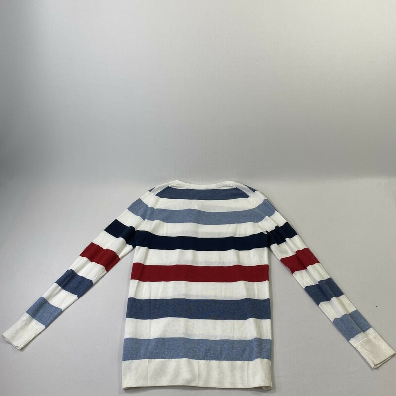 Amazon Striped Sweater, White, Size: Small new with tag 55% cotton 25% modal 20% polyester red white and blue striped