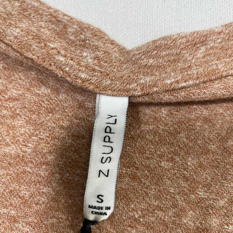 Z Supply V Neck Pocket To, Orange, Size: Small 50% polyester 38% rayon 12% cotton