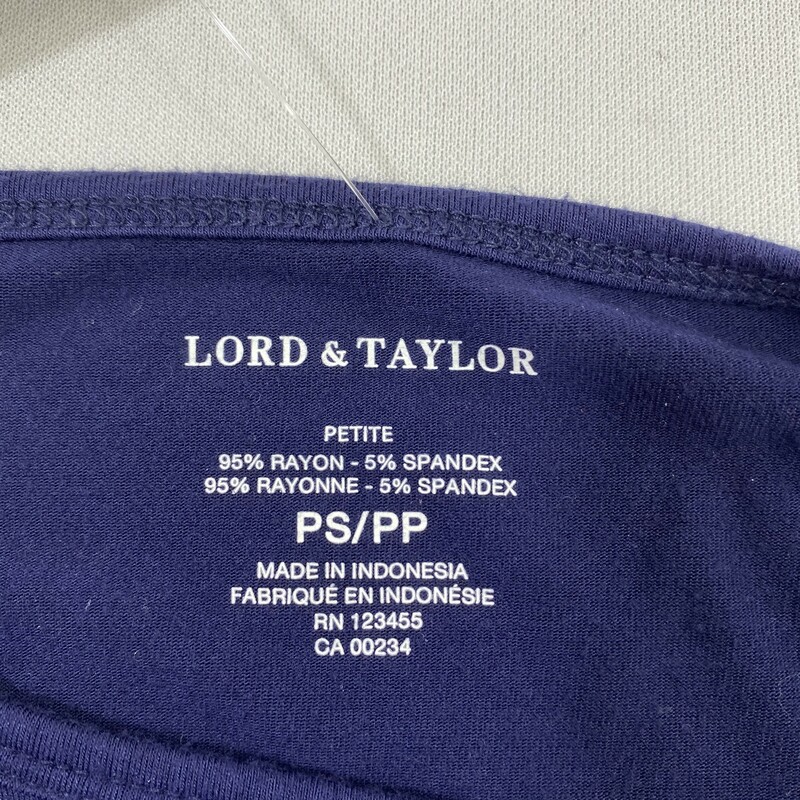 Lord And Taylor Long Slee, Blue, Size: Small petite size 95% rayon 5% spandex