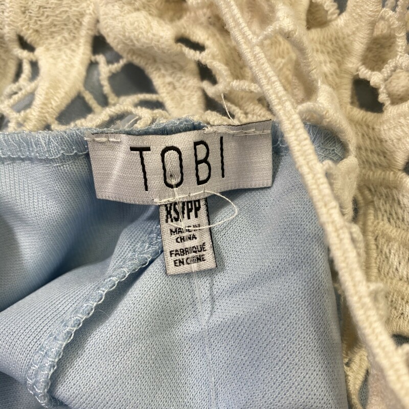 Tobi Lace Back Dress, Blue, Size: XS