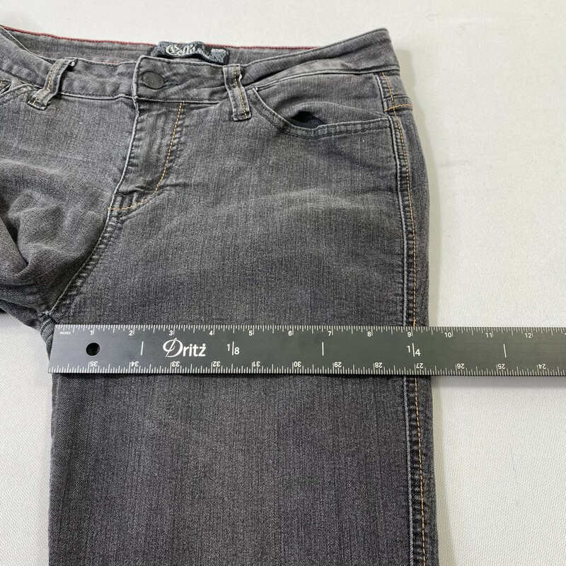 100-832 Cello Jeans, Dark Gre, Size: 13 dark grey jeans 82% cotton 17% polyester 1% spandex  good