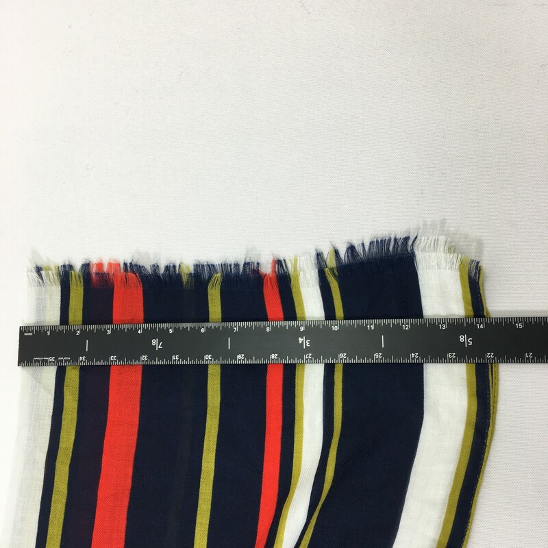 114-064 Striped Multicolo, Blue Mul, Size: Scarves