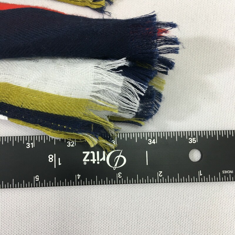 114-064 Striped Multicolo, Blue Mul, Size: Scarves
