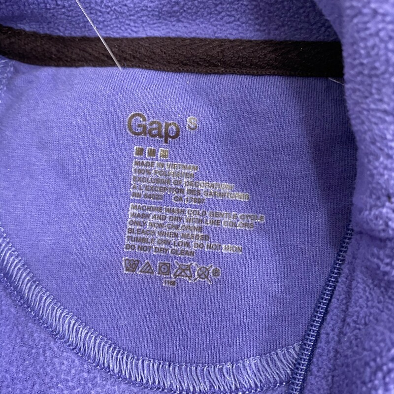 Gap Quarterzip Fleece, Purple, Size: Small 100% polyester logo on front