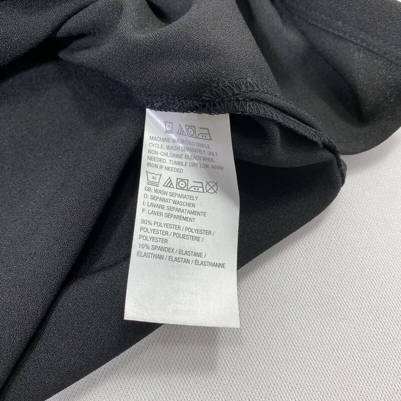 Du Jour V Neck Blouse, Black, Size: XS 90% polyester 10% spandex