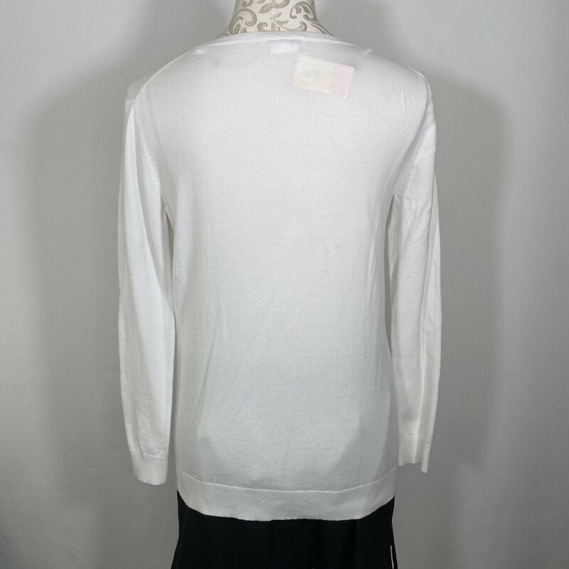 105-125 Vineyard Vines, White, Size: Small White Long Sleeve V-Neck Shirt No tag