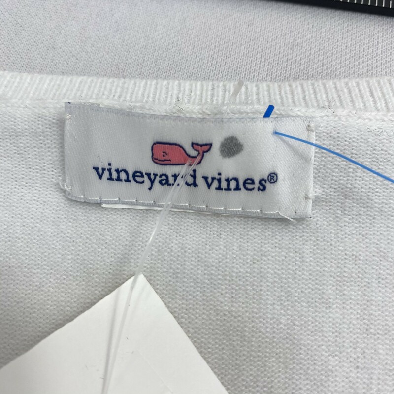 105-125 Vineyard Vines, White, Size: Small White Long Sleeve V-Neck Shirt No tag