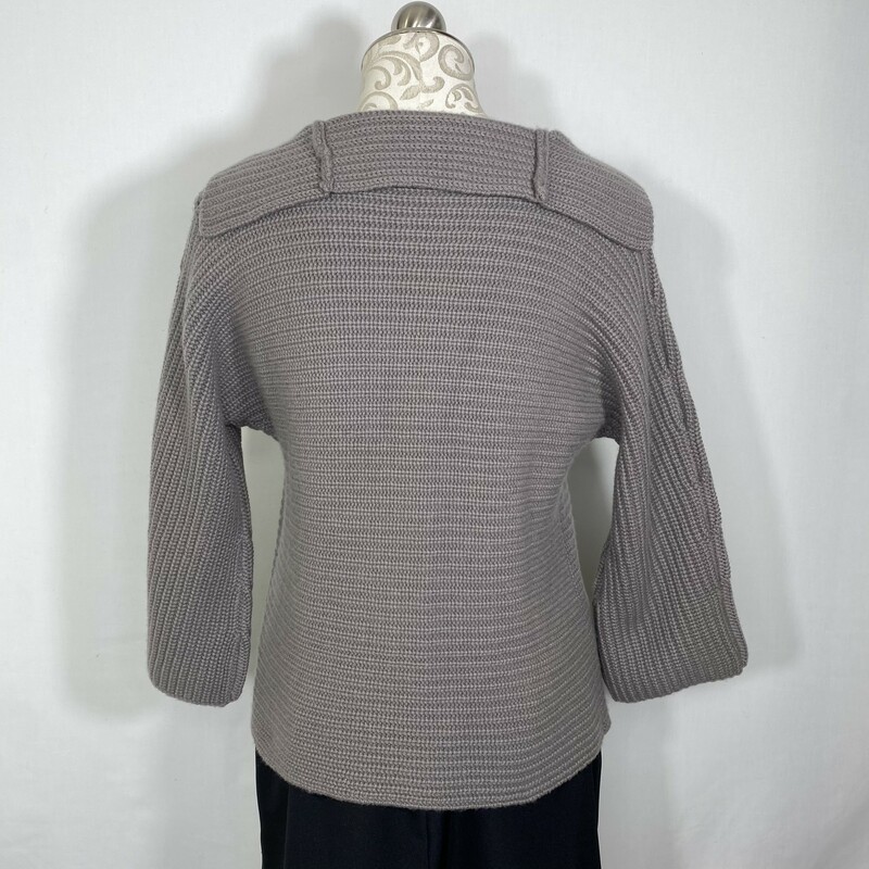 One Button Knit Cardigan, Grey, Size: Small no tags collared top