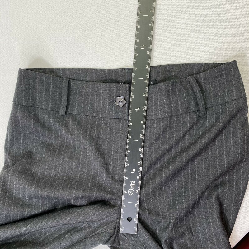 100-0104 Insight, Grey, Size: 8 grey striped pants 75% polyester 23% rayon 2% spandex  Good Condition