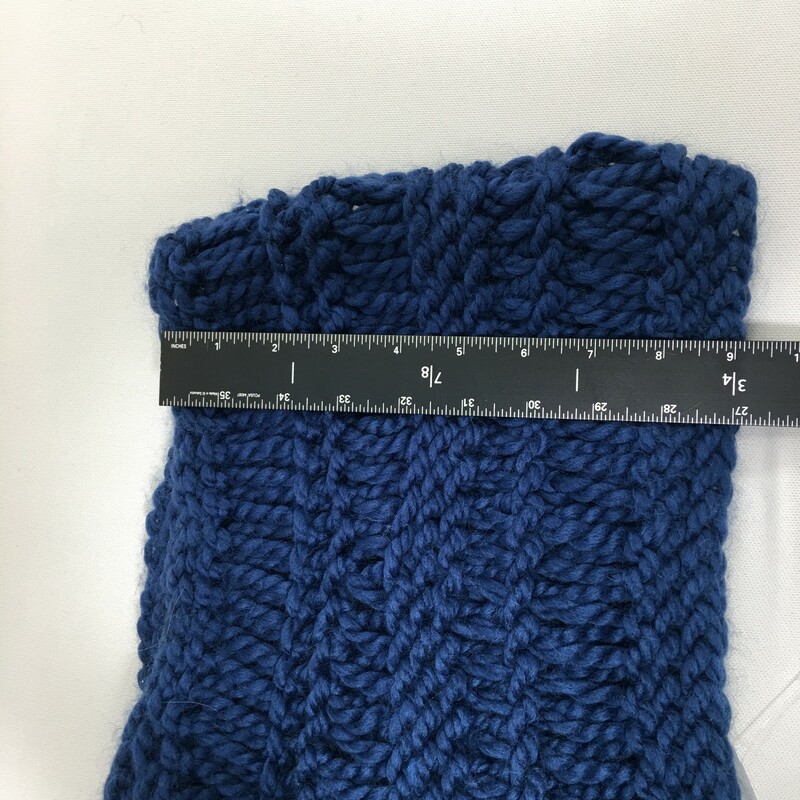 Knit Thick Neck Warmer, Blue, Size: Scarves