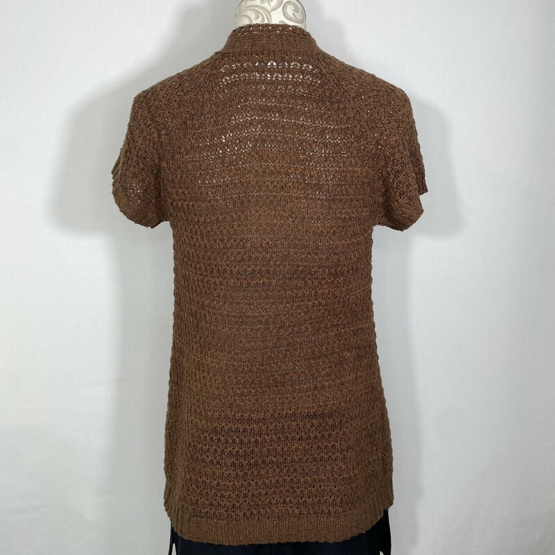 100-0454 Charter Club, Brown, Size: Small brown short sleeve cardigan 61% acrylic 39% nylon   Good Condition